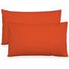 Nada Home Coppia Federe Cuscini Letto 52x82 cm in 100% Puro Cotone - Copricuscini Guanciale Tinta Unita con Pattina Interna Senza Zip o Bottoni - Set 2 Federe Morbide e Resistenti