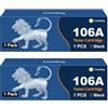 ColorKing Cartucce di Toner Compatibili per HP 106A W1106A Nero per HP Laser MFP 137fnw 137fwg Laser 107w 107a 107r MFP 135w 135a 135r 135wg con Chip (Nero, 2-Pack)