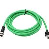 HangTon Cavo di rete M12 4 pin D-codifica a RJ45 Ethernet Cat5e per lettore di codici a barre bus di campo industriale scanner sensore di visione schermato 7m