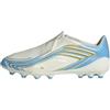 adidas Unisex - Bambini e Ragazzi F50 Messi League Laceless Artificial Ground Football Boots Kids Shoes, Ivory/Semi Blue Burst/Icey Blue, 36 EU