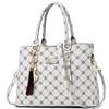 DORRISO Borsa Donna in PU, Borsa a Mano Elegante Grande Capienza con Tracolla Rimovibile e Motivo Fashion, Borsa per Lavoro, Shopping, Viaggio e Uso Quotidiano Beige Bianco B