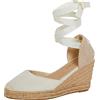 Lora Dora Womens Espadrille Wedge Sandals Nude UK 6