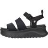 HEYDUDE Hey Dude 43198 Delray Buckle Classic Black Sandali per Donna in Tessuto Nero Zeppa Alta (Taglia 40)