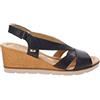 Valleverde Sandali Donna 16252 in Pelle Navy modello casual. Una calzatura comoda adatta per tutte le Occasioni. Primavera-Estate 2023. EU 37