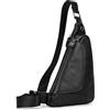 newsbirds Borsello Uomo Tracolla Pelle Monospalla Antifurto Borsa a Tracolla a Triangolo Sling Bag business crossbody Casual Borsa a Spalla leggera per Viaggi Ciclismo, Nero