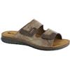 inblu IDRO Ciabatta Uomo Doppio Strappo Sottopiede Pelle Imbottito Tacco 3 CM Articolo ID-2 Testa di Moro