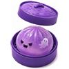 Generisch Halloween Dumpling Squishy con Vaporiera, Gigante Glitter Ravioli Squishy per Adulti e Bambini, Giocattolo Antistress Morbida Pallina Antistress, Palla per ufficio, scuola e viaggi