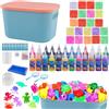 JaMalign Magic Water Gel Toy Kit, giocattolo fai da te in gel d'acqua 3D con 24 colori e 22 forme, figure luminose Aqua fai da te, giocattolo educativo creativo, regalo per ragazzi e ragazze dai 3