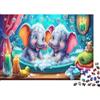 TVJOFXPWXNVU Elefanti Bagno di Bolle 1000 pezzi puzzle carta per adulti educativo Puzzle eco paper spesso Decorazione parete Relax 52x38cm/1000pcs