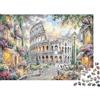 TVJOFXPWXNVU Puzzle Carta 1000 Pezzi Paesaggio Italia Colosseo per Adulti Rilassante Decorazione da Parete Carta Puzzle Educativo 38x26cm/1000pcs