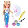 Nancy Color Mix, bambola fashion che include un kit di 3 acquerelli per creare colori nuovi e aggiungere riflessi ai capelli, + 3, Famosa (NAC92000)