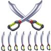 Hotainoys Spada Pirata per Bambini, 10 Pezzi 27, 6 Pollici Spade Gonfiabili Divertenti, Spade Gonfiabili in Plastica Sicura con Valvola per Forniture per Feste Puntelli Giocattolo Cosplay Festa di Halloween S
