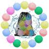 PLNVNVP Palloncini d'acqua riutilizzabili, Borsa con rete, palloncini d'acqua colorati per giochi d'acqua per bambini feste estive all'aperto-20pcs