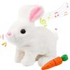 Bukbas Coniglio Pasquale Peluche, Hopping Bunny Coniglio Giocattolo Che Salta Pasquale, Coniglio Peluche, Giocattolo Interattivo per Coniglio, per Abbracciare, Accompagnare, Rilassars (B)