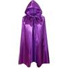 Proumhang Viola Mantello con Cappuccio per Bambini e Bambine Mantello con Cappuccio Mantello da Strega Mantello da Vampiro Mantello del Diavolo Halloween Masquerade Natale Cosplay 80cm