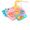 Nukdey Lavandino Giocattolo con Acqua, Lavello per Bambini, Sistemi Automatici di Circolazione Dell'acquacon, Mini Lavastoviglie con Gioco di Pesca,Giocattoli di Ruolo per Ragazzi Ragazze,Rosa