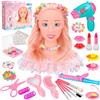 MOMOSTAR Testa Bambola da Truccare e Pettinare, 58 Pezzi Bambola Parrucchiere per Bambini, Testa da Pettinare Bambina con Accessori, Regalo Natale Compleanno 3 4 5 6 Anni