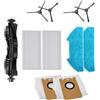 Curlingooㅤㅤ Kit di 11 accessori compatibili con robot aspirapolvere Redkey R10, le parti di ricambio includono 1 spazzola principale, 2 panni mocio, 2 filtri Hepa, 4 spazzole laterali e 2 sacchetti