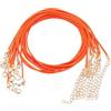 QUARKZMAN 10Pezzi Filo Per Collana Cerato All'Ingrosso, 18 Pollici E 1.5Mm Di Diametro Cordino Per Collana Con Chiusura Per Ciondoli, Bracciali, Collane, Accessori, Arancione