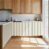TRAGLO Tendina Sottolavello Cucina con Binario, Tende Sotto Il Lavandino, Antipolvere Tende da Cucina per Armadietti, 1 Pezzo(Pale Yellow,W100xH80cm)