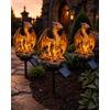 Homtrator Luci Da Giardino Con Drago Ad Energia Solare, Lampada Per Statuette Da Esterno Con Braci Dorate, Decorazioni Per Statue Da Giardino Di Fantasia Gotica Medievale, Ornamento In Resina