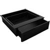 VIVOL IVOL Cassetto da scrivania nero 42 x 41 x 10 cm - cassetto sotto scrivania in metallo - cassetto estraibile per scrivania - scatola portaoggetti