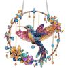 Bimkole Diamond Painting pendente Uccello, Fiori Pittura Con Diamanti 5D Da Appendere, Per La Decorazione Di Finestre E Porte Della Parete Della Casa Del Giardino 20x20 cm