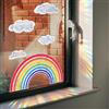 Sinekong Adesivi per Finestre Prismi Arcobaleno - Vetrofanie Nuvola Anti Collisione Vetri Uccelli - Avviso Anticollisione Statico per Casa Cucina Arredamento