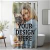 Bbflyper Tenda da doccia personalizzato,Set di tende da doccia personalizzato con Foto/Testo Stampa,Impermeabile e resistente alla muffa,tenda con 12 ganci a C- per la casa per il bagno