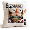 Juankrynord Cuscino Decorativo da Divano Re di Picche (Carta da Poker) con Ricamo 3D — Morbido Cuscino in Peluche a Forma di Picche, Simpatico e Originale con Design Big Eye (King2)