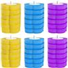 RQcMid Scopino per WC usa e getta, 36 testine di ricambio per scopino WC, con 6 accessori blu, 6 gialli e 6 viola, ideale per igiene e pulizia, diametro 5,5 cm