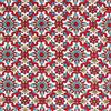 SaRani Telo Arredo Copritutto in Cotone, Copridivano e Copriletto, Fantasia Stile Mediterraneo (Mattonella Vietri Rosso, 260 x 270 cm)