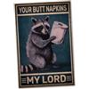 SOOBSOO Your Butt Napkins My Lord Cartello divertente idea regalo - per toilette e bagni - 20 x 30 cm Forex in 3 mm di spessore
