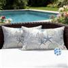 Kiatuniya Fodere Cuscini da Esterno Cuscini per Sedie Stella Marina Alghe 50 x 30 cm Grigio Blu Impermeabili Cuscini Decorativa per Letto da Giardino Divano Terrazza Sedia Balcone Confezione da 2