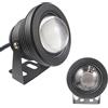EBILUN 12 V 10 W faro LED piscina impermeabile luce spot lampada da esterni, alluminio, Warm White, Convex lens(Senza telecomando)