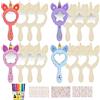Zkaoai Specchio in Legno Fai Da Te, Mini Specchio DIY, Kit Creativo con Legno per Bambini