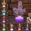 SSRUI Luce notturna personalizzata con illusione 3D con nome personalizzato ragazza che canta lampada a LED con più colori che cambiano, decorazione musicale per camera da letto soggiorno, regali per gli
