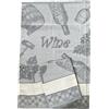 OM DOLCE CASA Strofinacci Asciughini Canovacci Set 3 Pezzi Misura Maxi cm 60x86 Tela Aida Ricamo Punto Croce Hobby Cucito Fondo Colore Ecru Variante Vino Disponibile in 4 Colori Prodotto in Italia (Grigio)