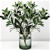 WOKICOR 10 Pezzi Rami di Ulivo Artificiale 30 cm con Olive Decorative, Ulivo Artificiale Realistico per Vaso, Rami Artificiali Decorativi in Stile Mediterraneo per Casa, Matrimonio e Ufficio