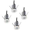 GUODDM Mini Faretto A Fascio Stretto da 15° - Luce Interrata A Pozzetto LED da 1W, Downlight LED A Incasso Impermeabile IP67, Illuminazione Paesaggistica per Esterni(4pcs Warm Light 3000k)