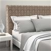 Generico Copritestata Letto Irge Persia Elasticizzato Effetto Damasco 55x150 cm Estensibile 80-85x200 cm - Copriletto Testata Morbido e Aderente (Beige)