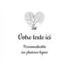 Mygoodprice Targa incisa funeraria motivo albero cuore autoadesiva 20x15 cm personalizzata 1 a 3 righe bianco scritta nera