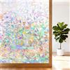 shinfly Pellicola per Vetri Finestre Decorativa, Pellicola Adesiva Vetri Elettrostatica 30x200cm, Vetrofanie per Finestre 3D Arcobaleno Adatto per Ufficio Bagno Camera da Letto Soggiorno Cucina