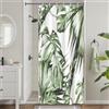 Uiiooazy Tenda Doccia Antimuffa, Tenda Doccia Piccola 90x180cm Verde Salvia Tropicale Foglie di Palma Verdi Giungla Tende da Bagno Tessuto Lavabile Impermeabile Tende per Vasca da Bagno con 6 Anelli