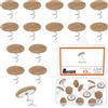 Rustark 15 spille con bottoni rivestiti in tessuto marrone, per gonna, letto, gonne, tappezzeria, con puntine da tappezzeria, per copridivano, copriletto, gonne