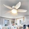 Fachae Lampadario Ventilatore da Soffitto a 5 Pale,Ventilatore da Soffitto con Luce e Telecomando,Dimmerabile,Reversibile,Tempistica 6 Velocità,Motore DC per Soggiorno Camera da Letto