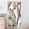 Uiiooazy Tenda Doccia Antimuffa, Tenda da Doccia 120x200cm Marrone Tropicale Foglie di Palma Giallo Giungla Tende da Bagno Tessuto Lavabile Impermeabile Tende per Vasca da Bagno con 8 Anelli