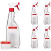 Octopus 5 bottiglie spray da 750 ml in PET, bottiglie spray con pistola a spruzzo, atomizzatori vuoti con ugello a spruzzo regolabile (getto/spruzzo), ad es. per piante/fiori, pulizia, officina