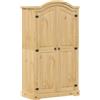 vidaXL Armadio Corona 102x52x186 cm in Legno Massello di Pino, Armadio per Camera da Letto, Armadio da Ingresso, Armadio con Anta