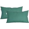 DiseLio | Confezione da 2 federe per cuscino, colore verde menta 30 x 50 cm, tela cotone e poliestere, prodotte in Spagna. Decorazione tessile sostenibile per divano, letto e altre stanze della casa